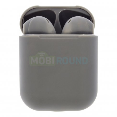 Наушники беспроводные TWS inPods 12 Macaron 5.0 (с боксом для зарядки) (Bluetooth) (серый)