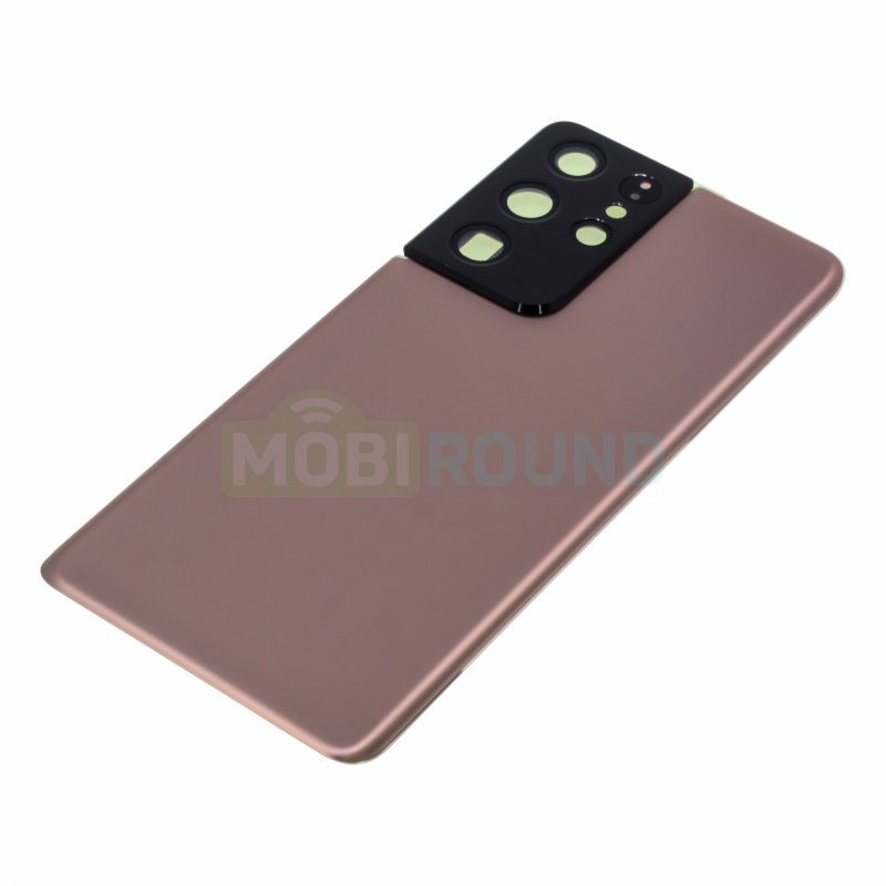 Задняя крышка для Samsung G998 Galaxy S21 Ultra, коричневый, AAA
