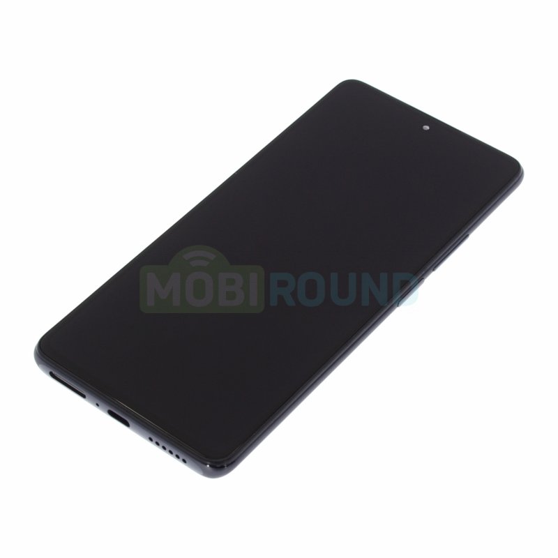 Дисплей для Xiaomi 11T / 11T Pro (в сборе с тачскрином) в рамке, черный, 100%