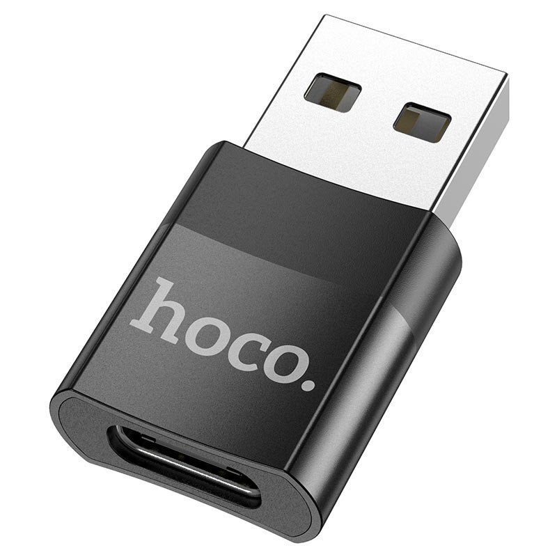 OTG-адаптер Hoco UA17 USB-Type-C, черный