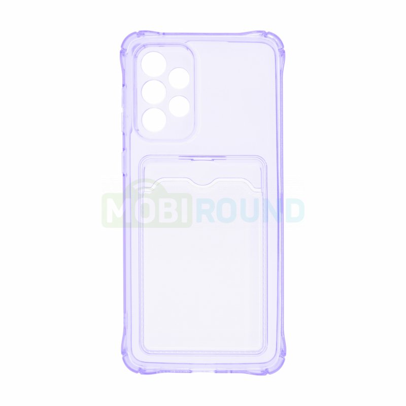 Силиконовый чехол противоударный для Samsung A336 Galaxy A33 5G (с картхолдером) фиолетовый