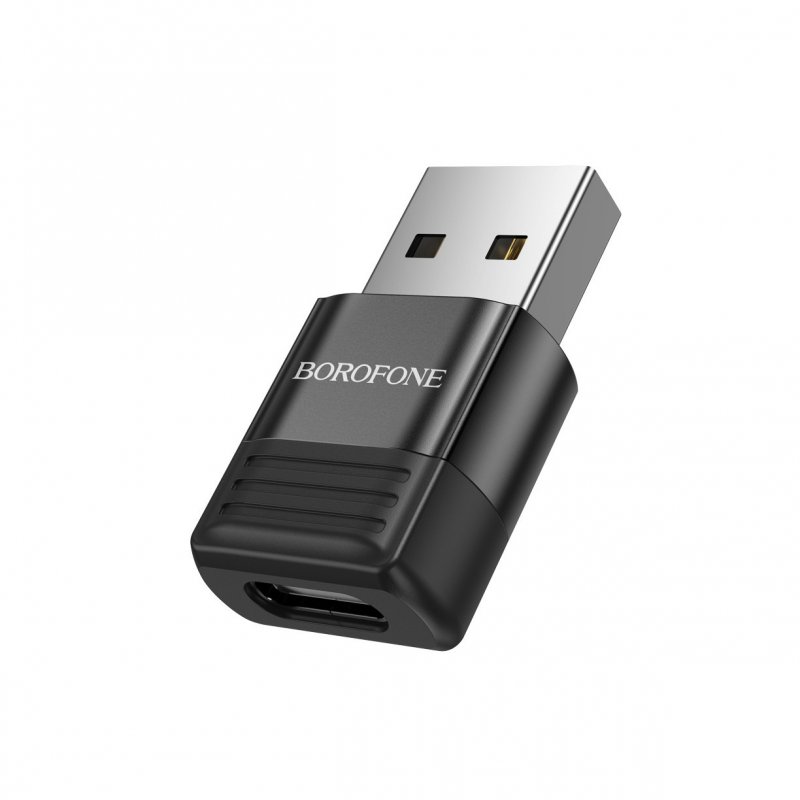 Переходник (адаптер) Borofone BV18 USB 2.0-Type-C, черный
