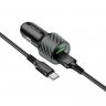 Автомобильное зарядное устройство (АЗУ) Borofone BZ21A QC 3.0 (2 USB) + кабель Type-C, 3 A