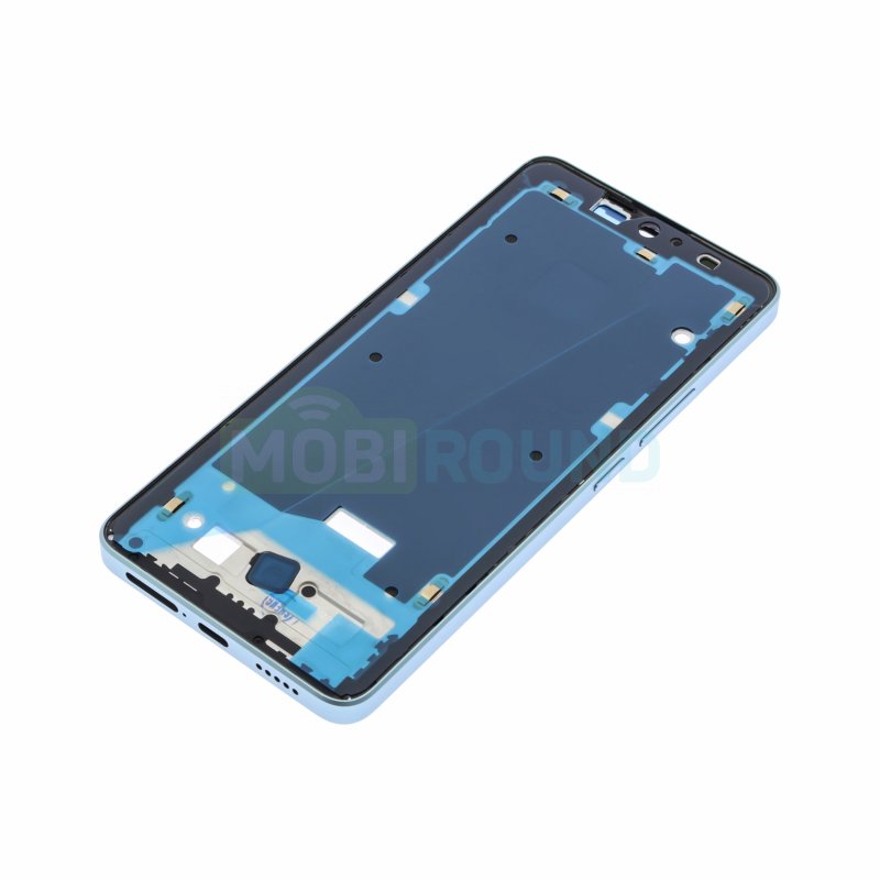 Рамка дисплея для Xiaomi Redmi Note 13 Pro 5G / POCO X6 5G (в сборе) голубой