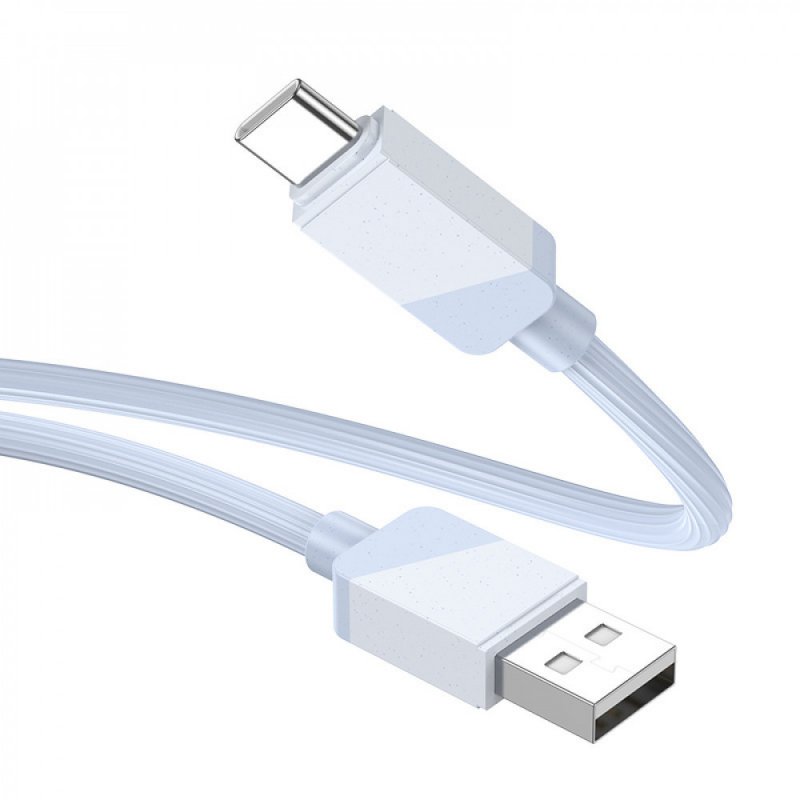 Дата-кабель Borofone BX107 USB-Type-C (3 А) 1 м, голубой