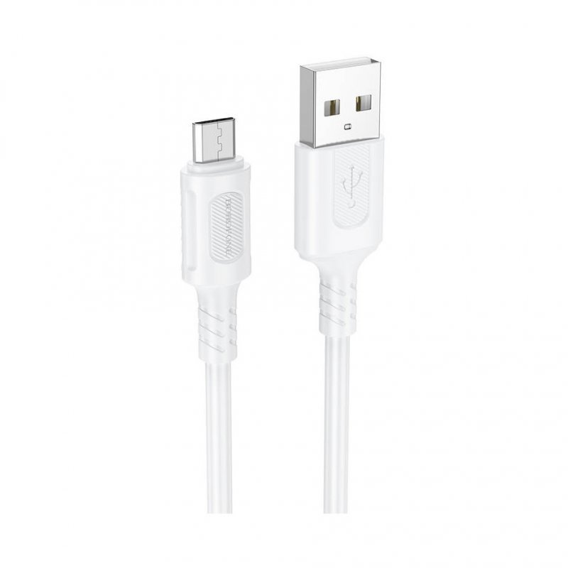 Дата-кабель Borofone BX111 USB-MicroUSB (2.4 А) 1 м, белый