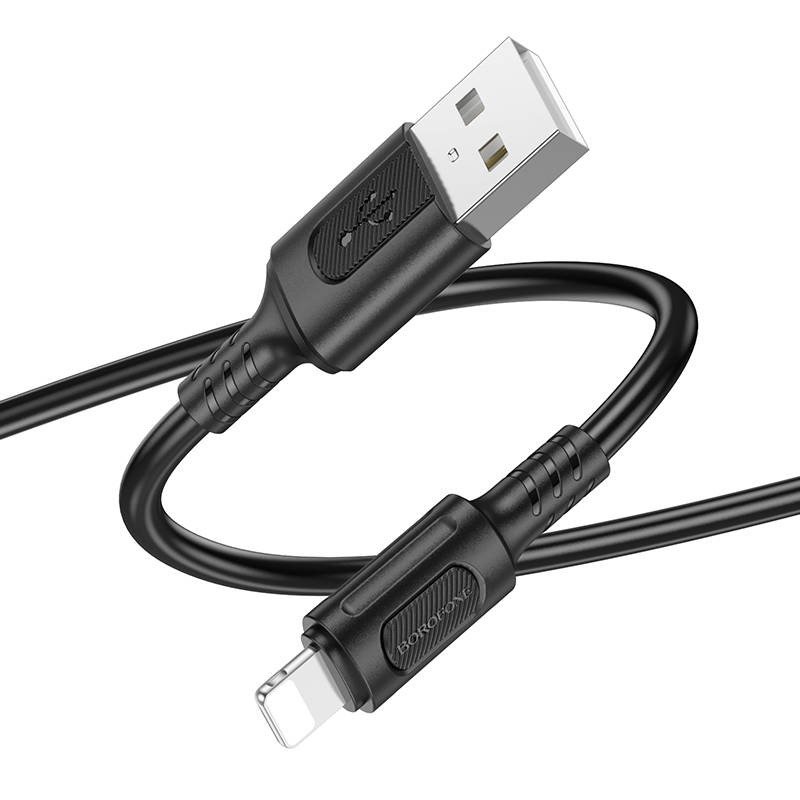 Дата-кабель Borofone BX111 USB-Lightning (2.4 А) 1 м, черный