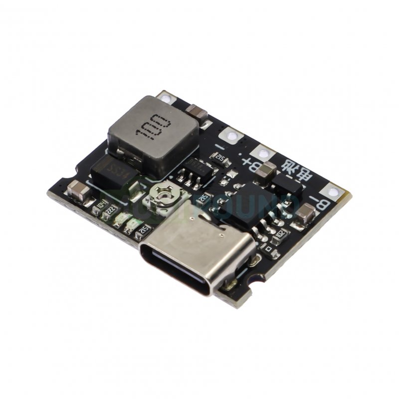Модуль зарядки Li-ion аккумуляторов TP4056 с Step-Up DC-DC преобразователем Uвх-5 В/Uвых-4.3-9 В/Iзар-1 А/Imax-1 А (Type-C) (LX-LCBST) 