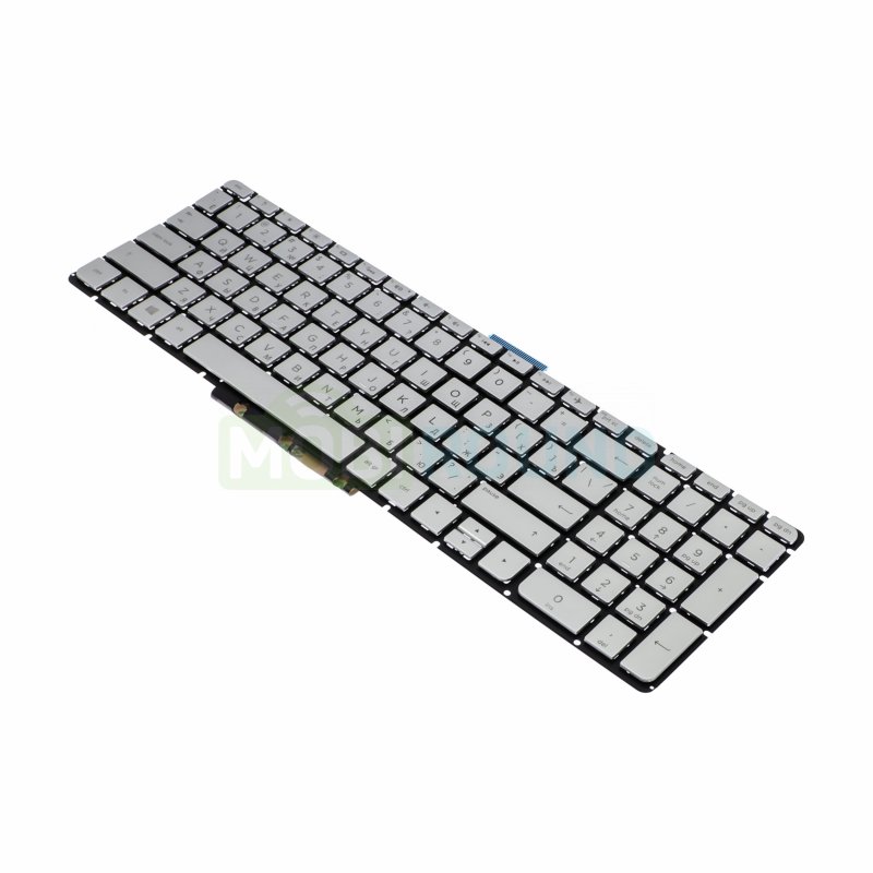Клавиатура для ноутбука HP Pavilion 15-ab / Pavilion 15-ab000 / Pavilion 15-cb и др. (с подсветкой) серебро