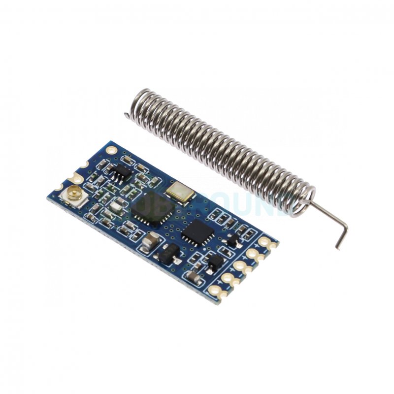 Модуль цифрового трансивера с UART интерфейсом F-433 МГц Uвх-3.3-5 В (1000 м) (STM8S003F3+Si44382A HC-12)