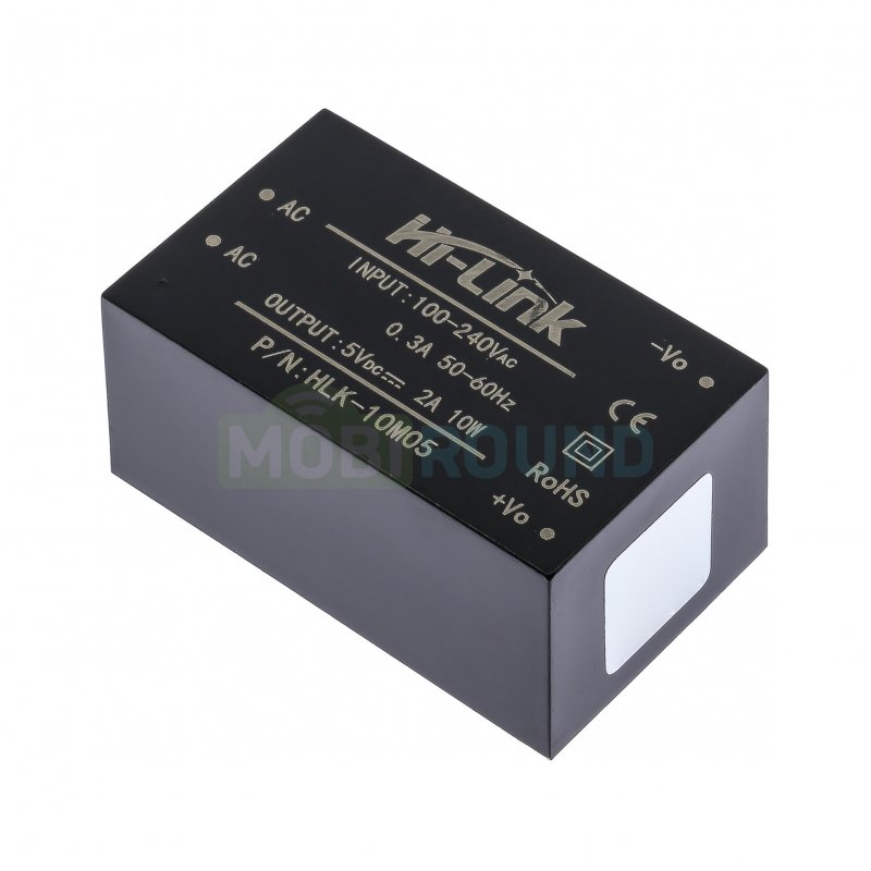 Модуль Hi-Link питания AC-DC Uвх-100-240 В Uвых-5 В Pвых-10 Вт (HLK-10M05)