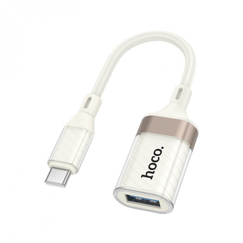 Переходник (адаптер) Hoco UA36A Type-C-USB, белый