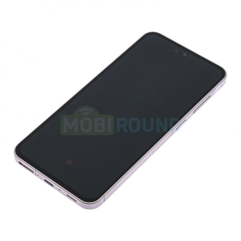 Дисплей для Samsung A566 Galaxy A56 5G (в сборе с тачскрином) в рамке, розовый, 100%