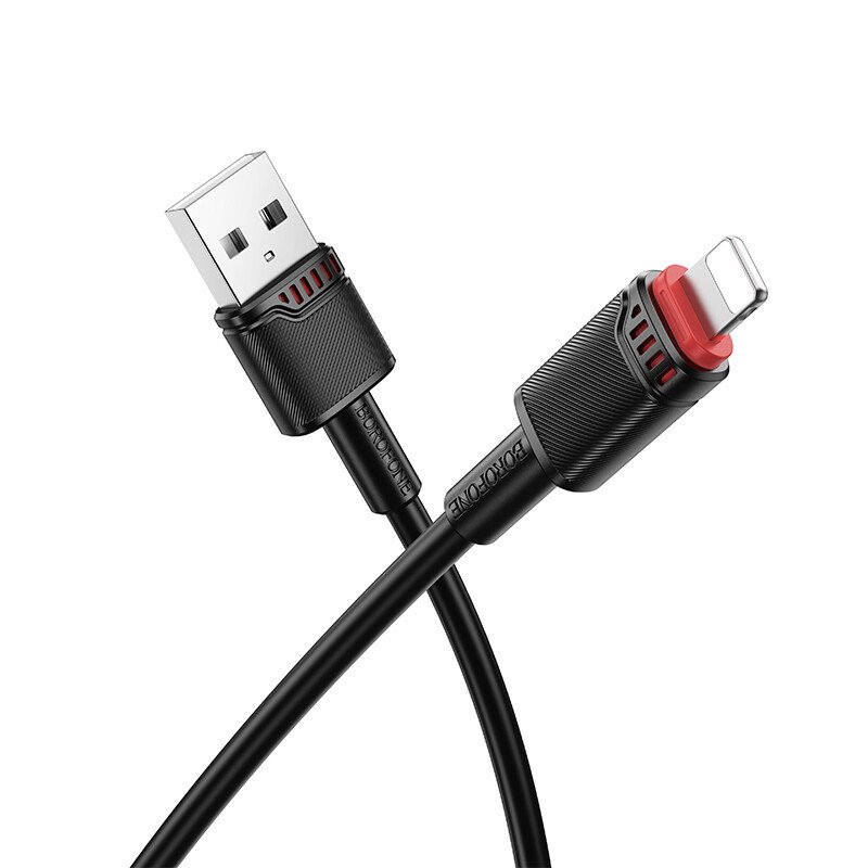 Дата-кабель Borofone BX110 USB-Lightning (2.4 А) 1 м, черный