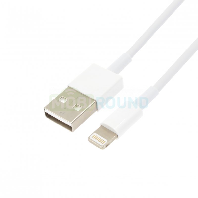 Дата-кабель USB-Lightning, 1 м, белый, AAA
