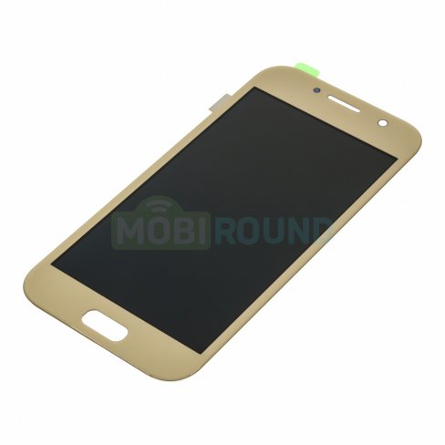 Дисплей для Samsung A520 Galaxy A5 (2017) (в сборе с тачскрином) (золото, аналог (TFT))
