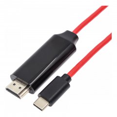 Кабель HDMI-Type-C (красный, Длина: 2 м)