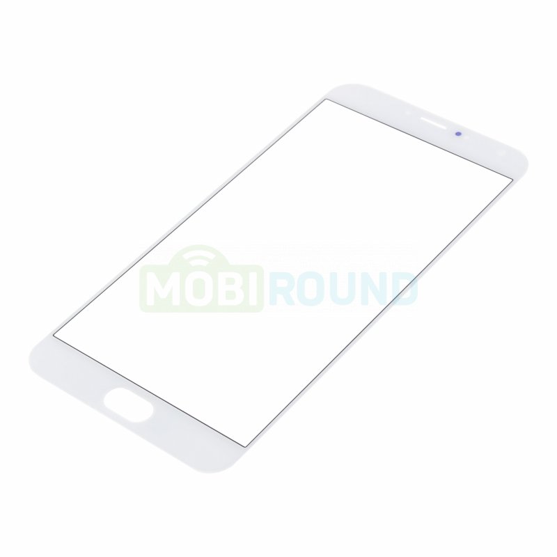 Стекло модуля для Meizu MX5, белый, AAA