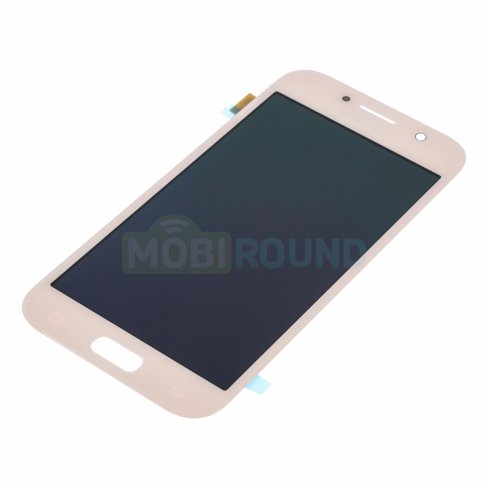 Дисплей для Samsung A520 Galaxy A5 (2017) (в сборе с тачскрином) (розовый, premium)