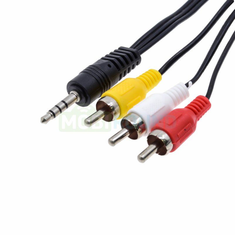 Аудиокабель 3RCA (тюльпан)-AUX 3.5 мм, 1.5 м, черный