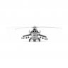 Сборная модель Zvezda Советский ударный вертолет Ми-24А (1:72) (подарочный набор)
