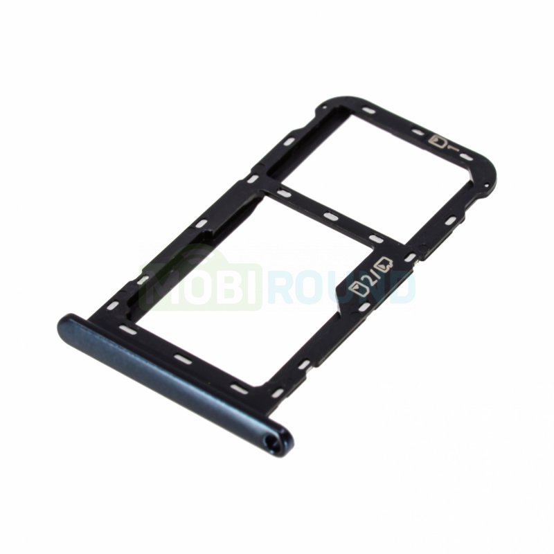 Держатель сим карты (SIM) для ZTE Blade A71, черный