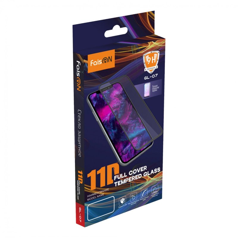 Противоударное стекло 2D FaisON GL-07 для Xiaomi Mi CC9e / Mi A3 (полное олеофобное покрытие) черный