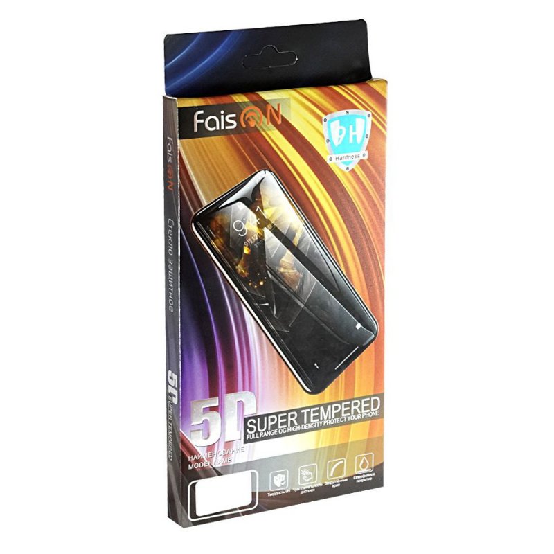 Противоударное стекло 5D FaisON GL-11 для Xiaomi Redmi Note 9 Pro Max / Redmi Note 9 Pro / Redmi Note 9S (полное покрытие) черный