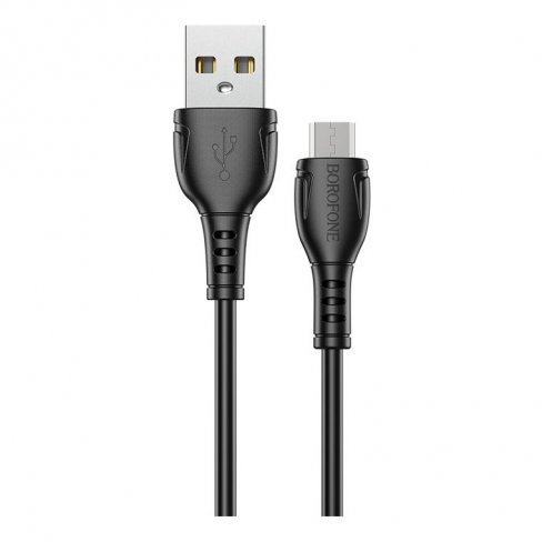 Дата-кабель Borofone BX51 USB-MicroUSB (2.4 А), 1 м (черный)