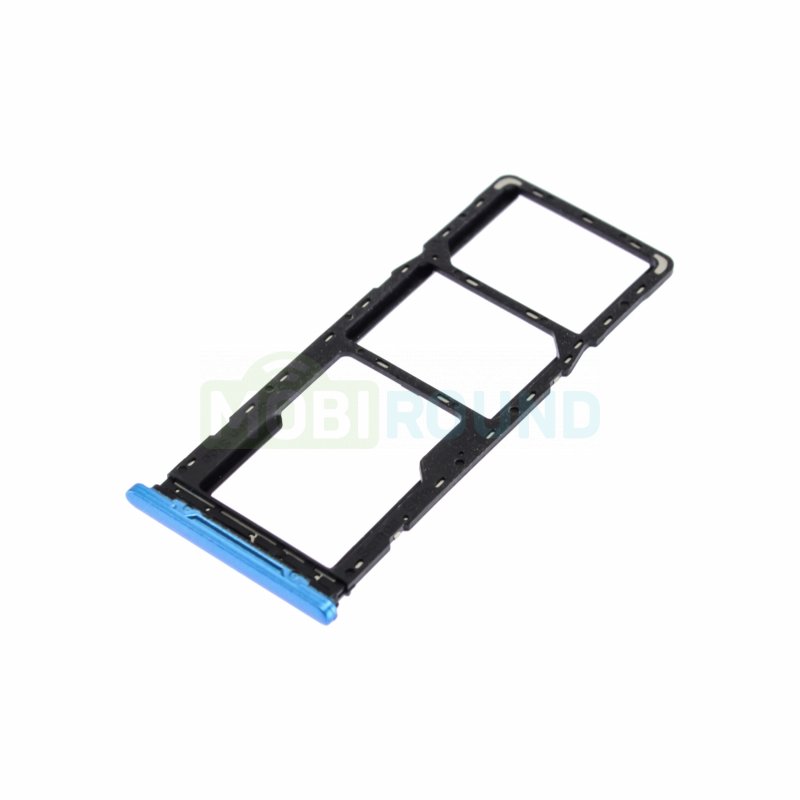Держатель сим карты (SIM) для Tecno Spark 7, голубой