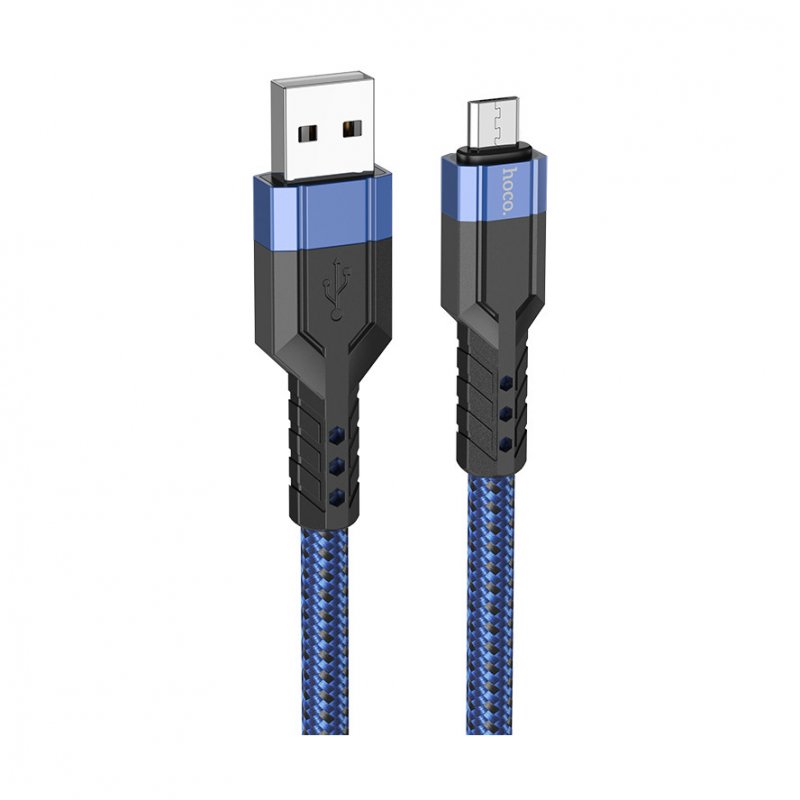 Дата-кабель Hoco U110 USB-MicroUSB, 1.2 м, синий
