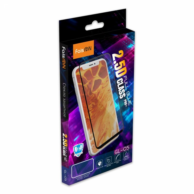 Противоударное стекло 2D FaisON GL-05 для Samsung A336 Galaxy A33 5G (полное олеофобное покрытие) черный