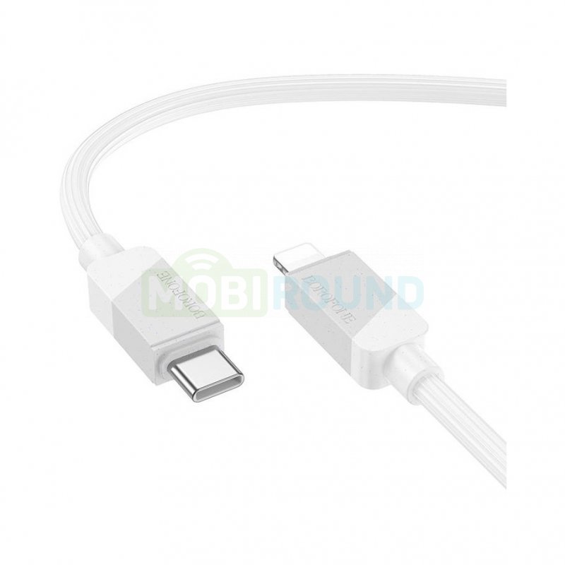 Дата-кабель Borofone BX107 USB-Lightning (2.4 А) 1 м, белый