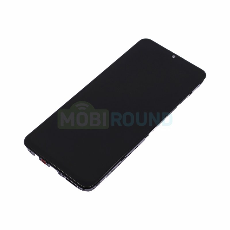 Дисплей для Realme C51 4G (в сборе с тачскрином) в рамке, черный, AA
