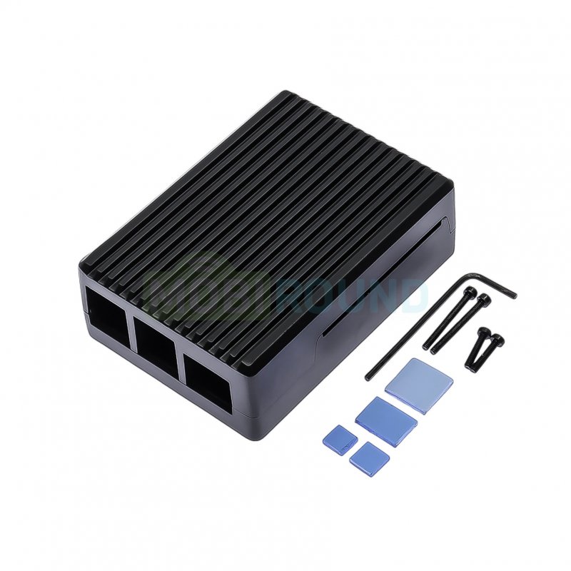 Корпус алюминиевый Raspberry Pi 4B (91x65x33 мм) черный