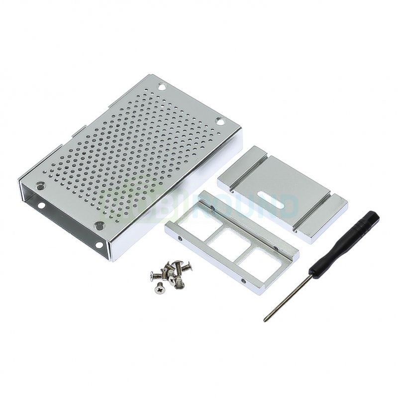 Корпус Raspberry Pi 3B+ алюминиевый (94x60.5x32 мм) серебро