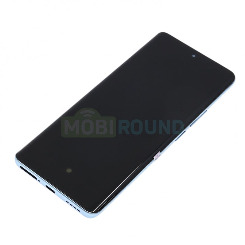 Дисплей для Realme 10 Pro Plus 5G (в сборе с тачскрином) в рамке, синий, 100%