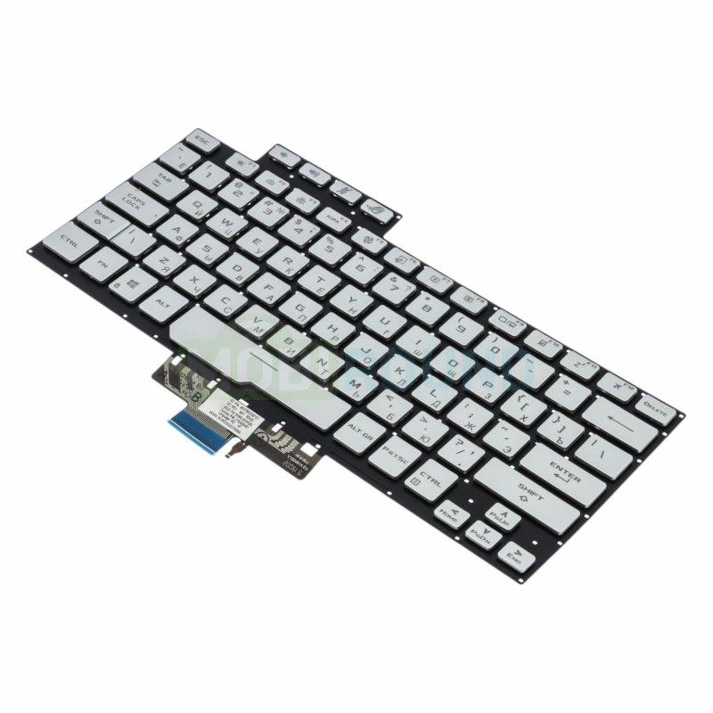 Клавиатура для ноутбука Asus ROG Zephyrus G14 GA401 (с подсветкой) серебро