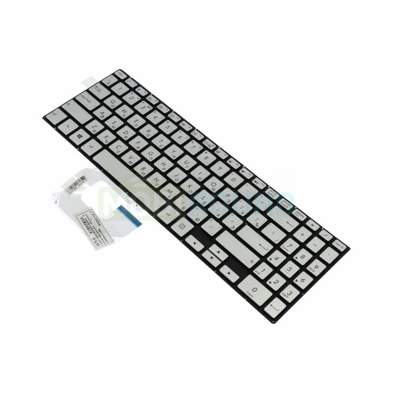 Клавиатура для ноутбука Asus UX561UA / Q505UA (с подсветкой) серебро