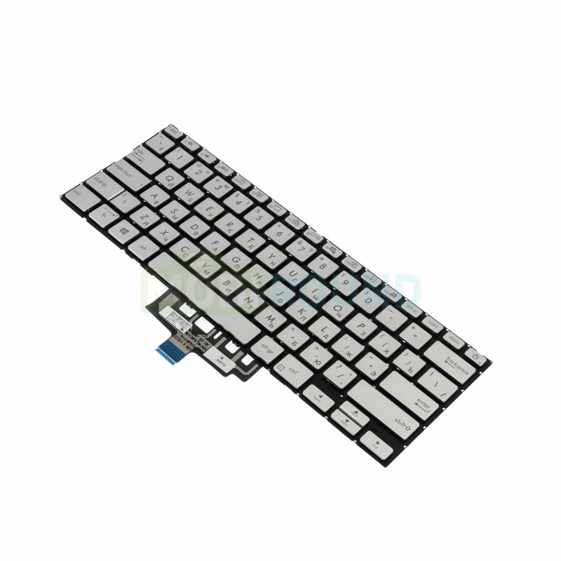 Клавиатура для ноутбука Asus ZenBook 14 UX434, серебро