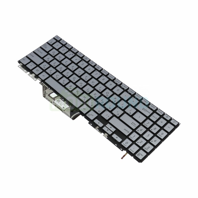 Клавиатура для ноутбука Asus ZenBook Flip 15 UX562F (с подсветкой) серебро
