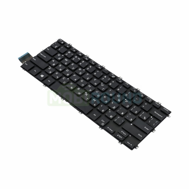 Клавиатура для ноутбука Dell Inspiron 14 5480 / Inspiron 5481 / Inspiron 5482 и др. (горизонтальный Enter / с подсветкой) черный
