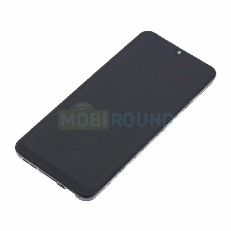 Дисплей для Realme C2 (в сборе с тачскрином) в рамке, черный, AA