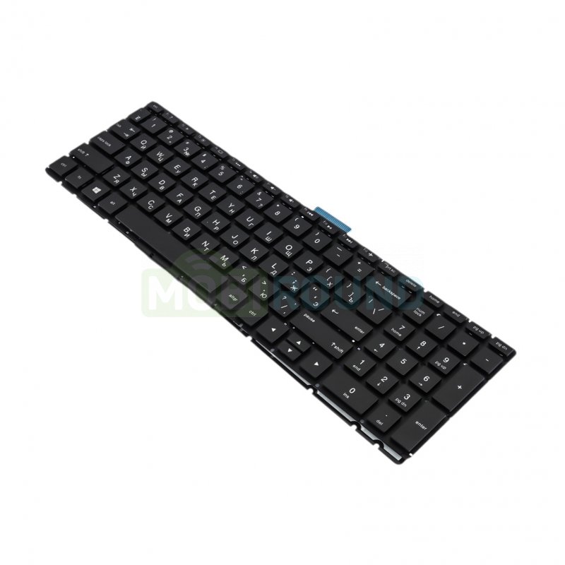 Клавиатура для ноутбука HP 15-bw / 250 G6 (с подсветкой зеленой) черный