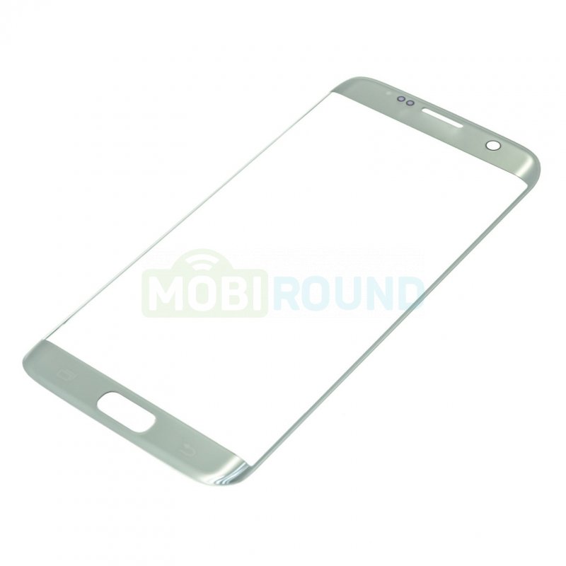 Стекло модуля для Samsung G935 Galaxy S7 Edge, серебро, AA