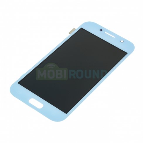 Дисплей для Samsung A520 Galaxy A5 (2017) (в сборе с тачскрином) (голубой, premium)