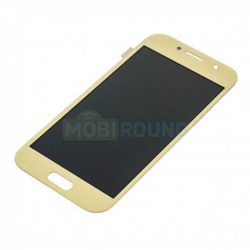 Дисплей для Samsung A520 Galaxy A5 (2017) (в сборе с тачскрином) (золото, premium)