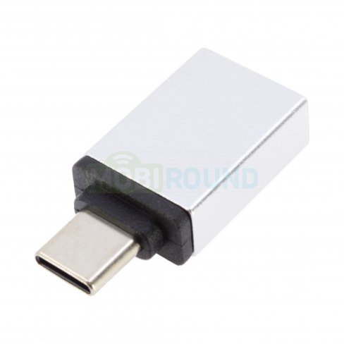 OTG-адаптер USB-Type-C (серебро)
