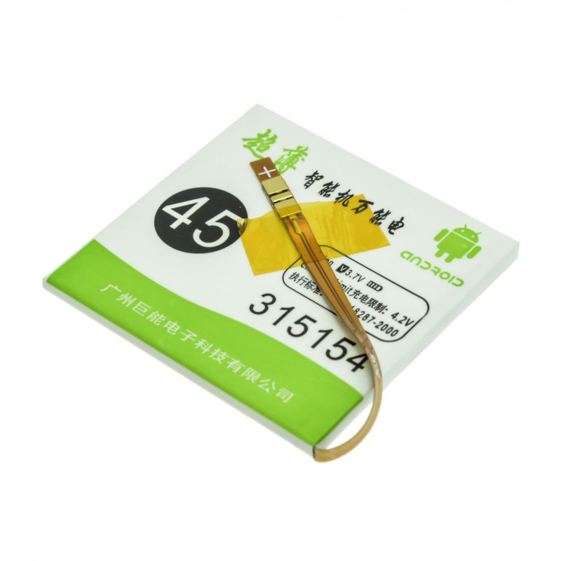 Универсальный аккумулятор банка 37 B 1700 мАч 54x51x31 мм контакты на шлейфе 46000₽