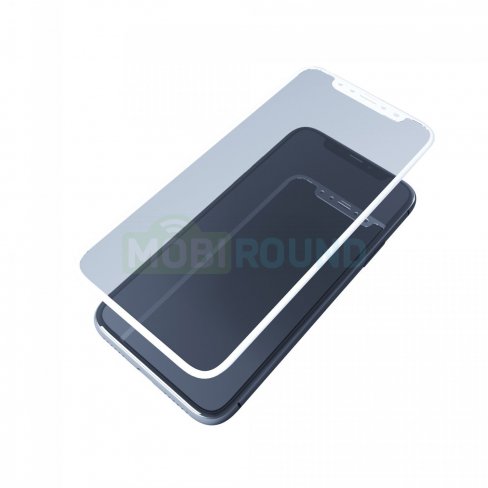 Противоударное стекло 2D для Apple iPhone 7 Plus / iPhone 8 Plus (полное покрытие / антишпион) (белый)